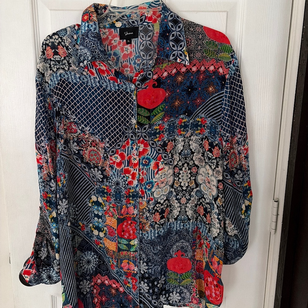 Shana Silk Top Women’s Size xl Like New